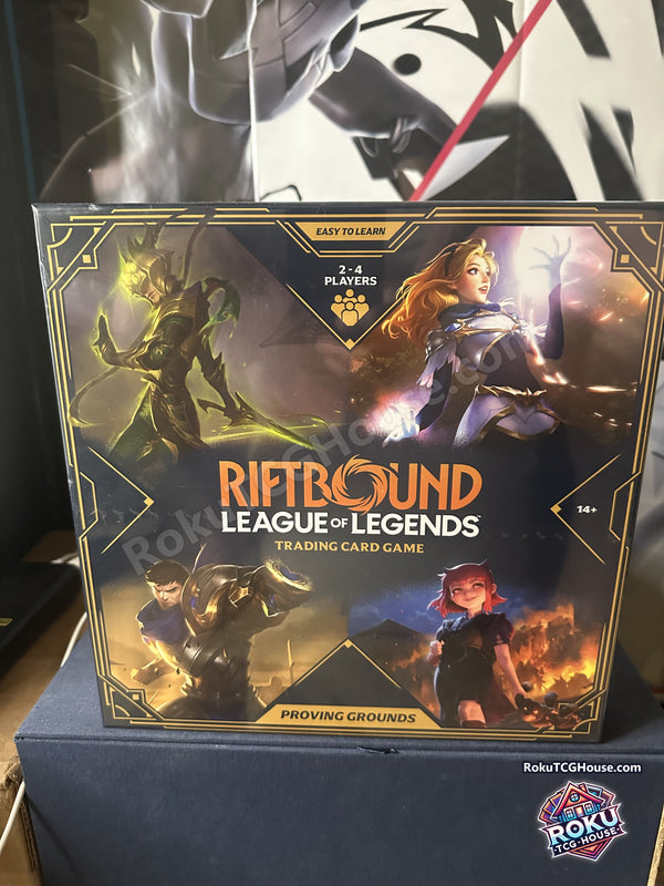 Riftbound League of Legends TCG Proving Grounds box set, sealed, front