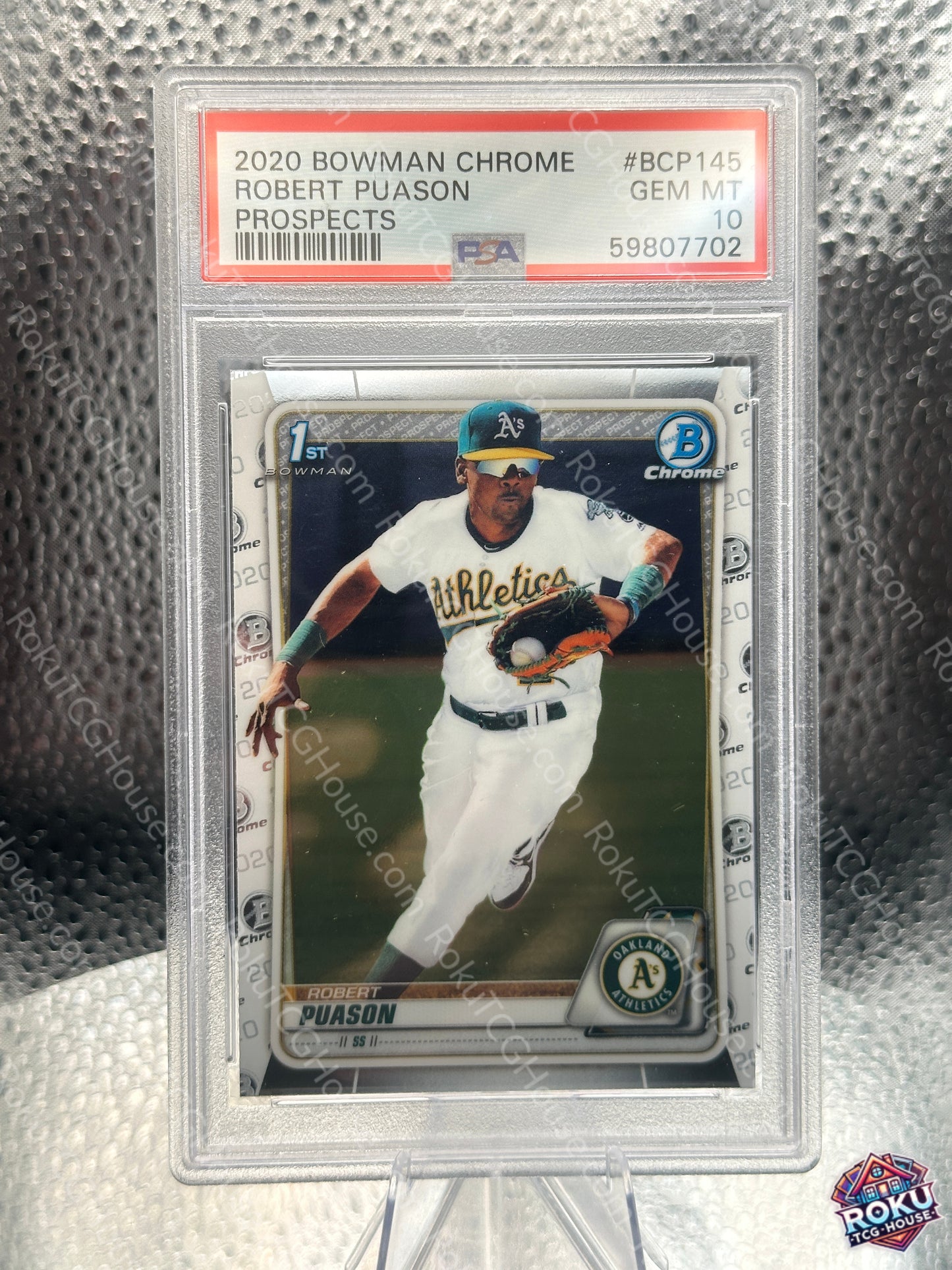 Robert Puason 2020 Bowman Chrome Prospects #BCP145 PSA 10 - front