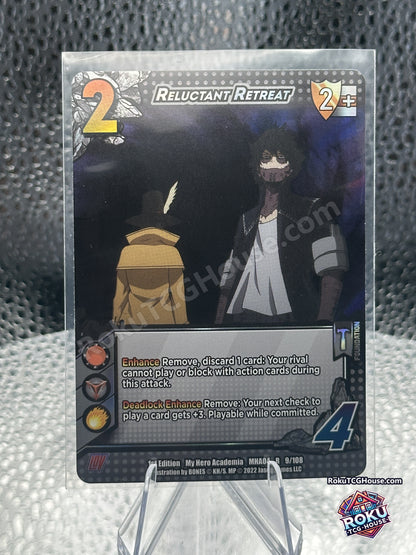 Reluctant Retreat 009/108 UniVersus My Hero Academia League of Villains card front, Near Mint