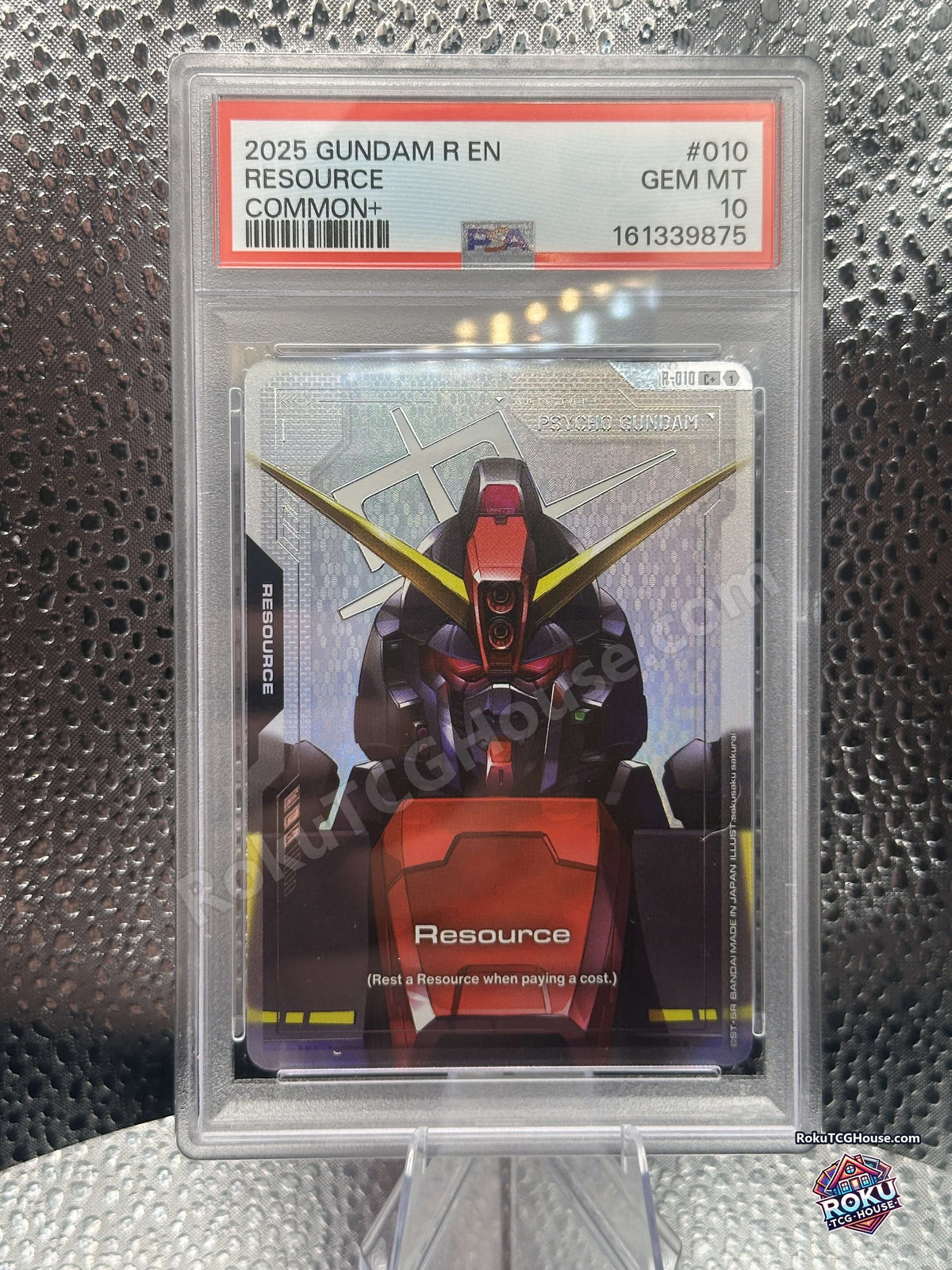 Resource R-010 Psycho Gundam Dual Impact Gundam Card Game PSA 10 front