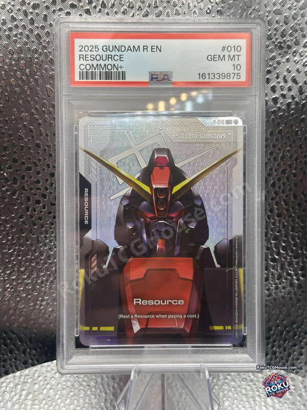 Resource R-010 Psycho Gundam Dual Impact Gundam Card Game PSA 10 front