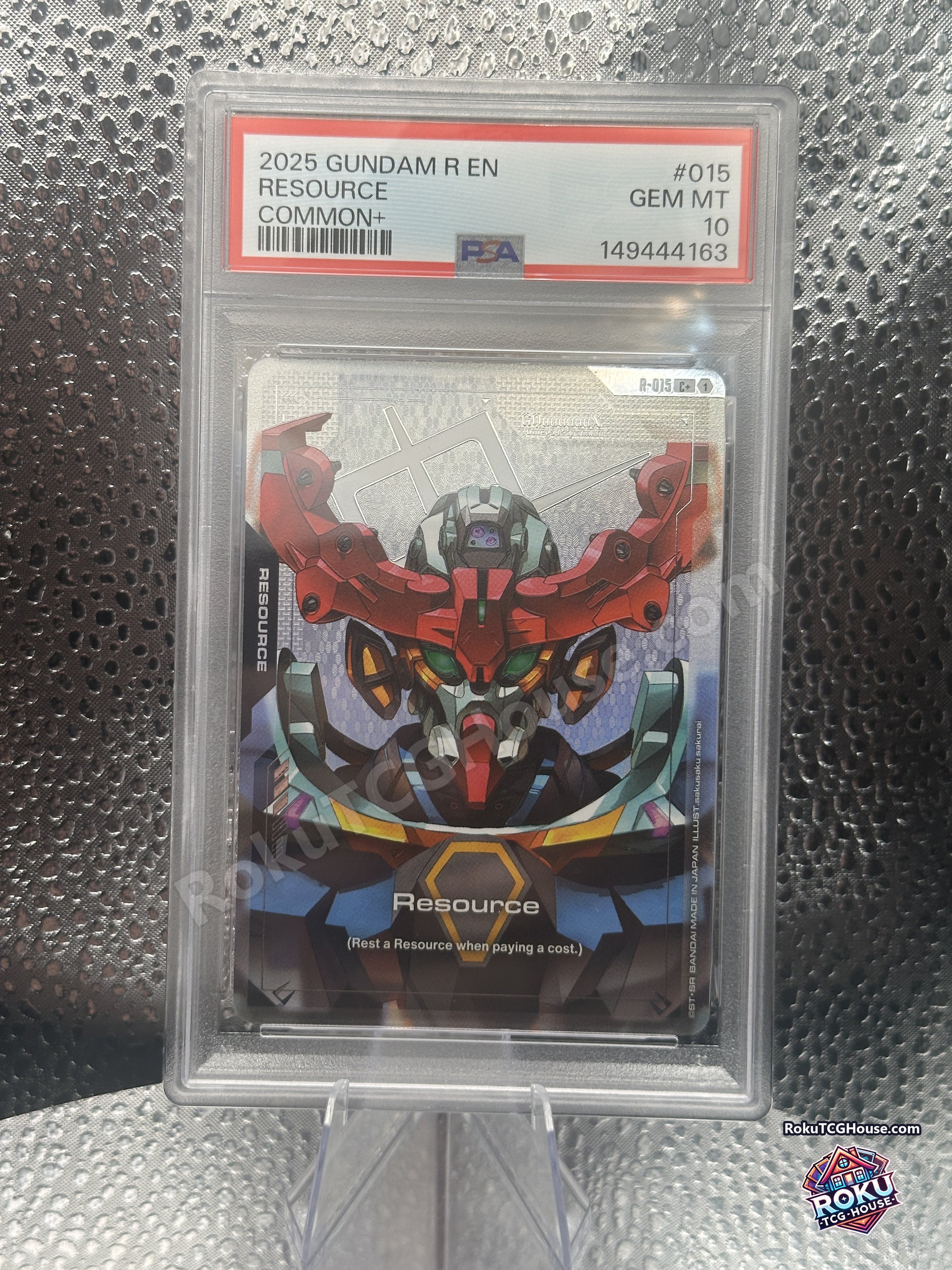 Resource R-015 Dual Impact Gundam Card Game PSA 10 Gem Mint front