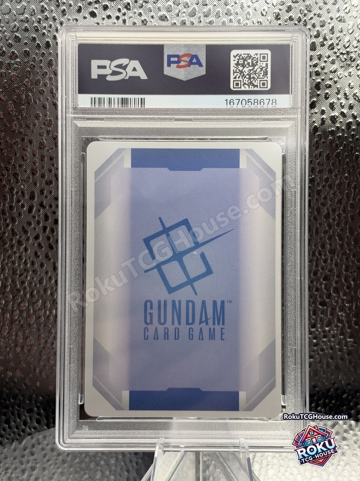 Red Gundam ST06-005, PSA 10 cert 167058678, back - RokuTCGHouse watermarked photo