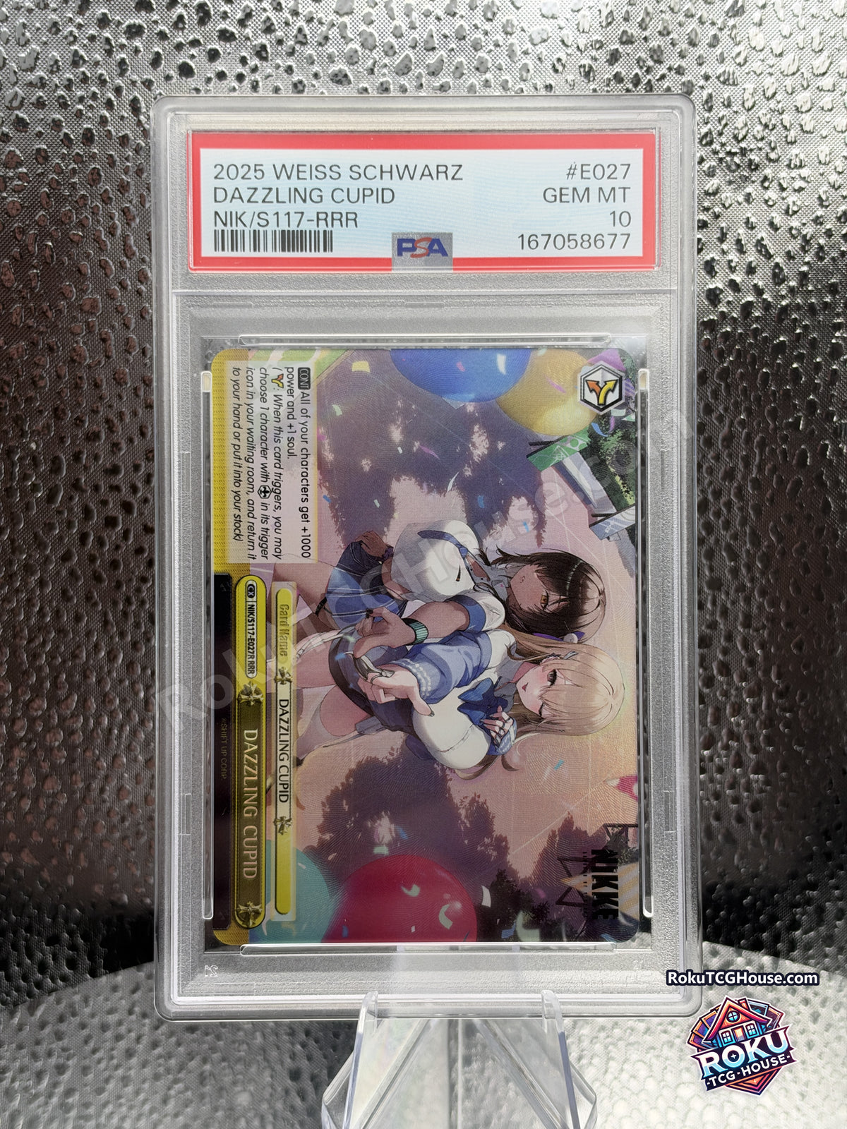 Dazzling Cupid NIK/S117-E027R, PSA 10 cert 167058677, front - RokuTCGHouse watermarked photo