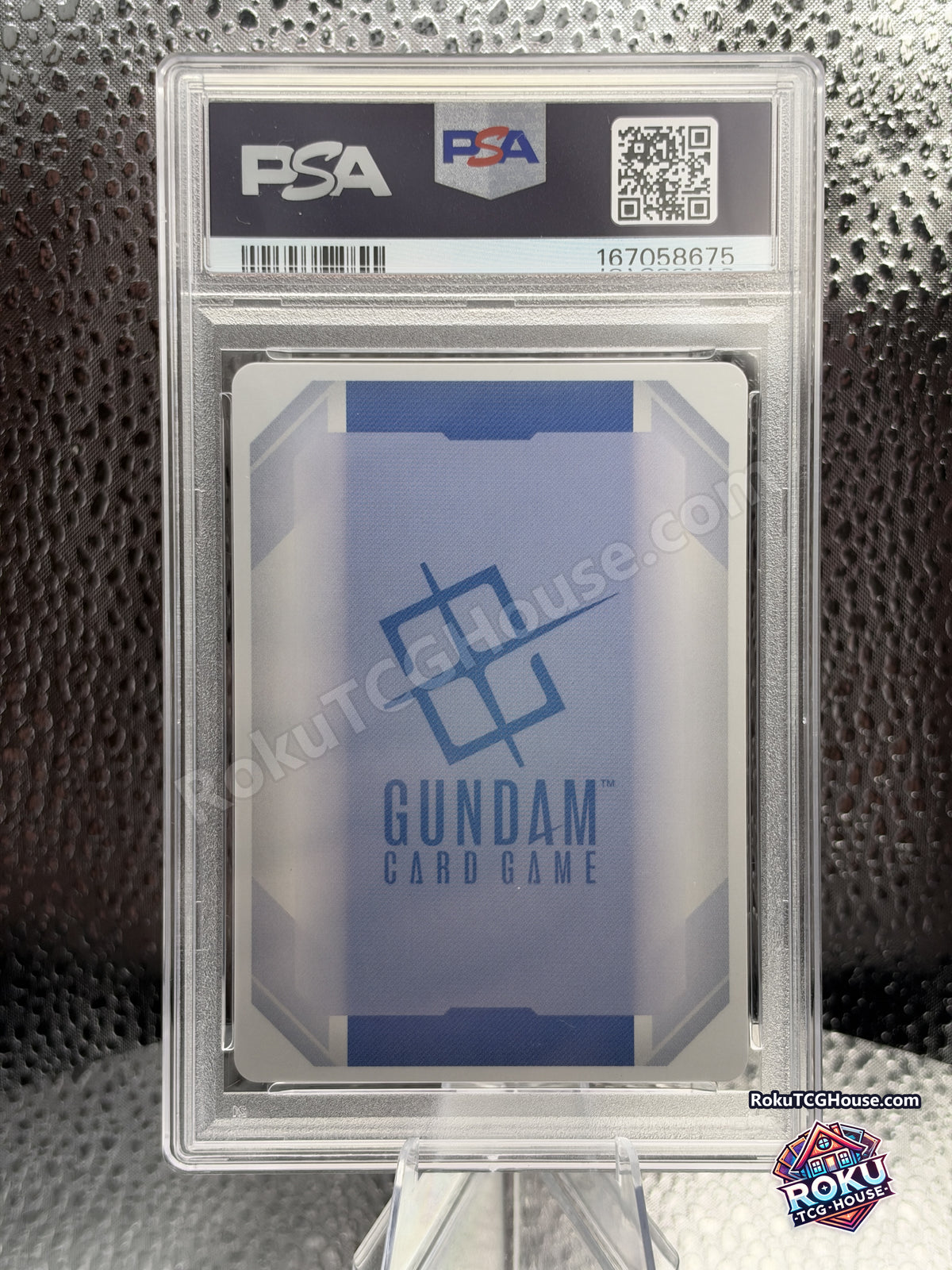 GQuuuuuuX (Omega Psycommu) GD03-034, PSA 10 cert 167058675, back - RokuTCGHouse watermarked photo