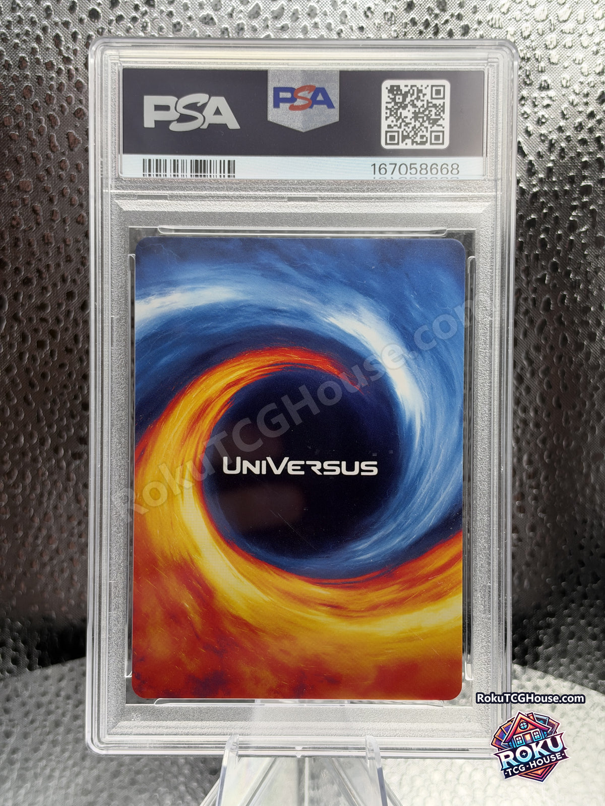 The Devil Gene 18/19, PSA 10 cert 167058668, back - RokuTCGHouse watermarked photo