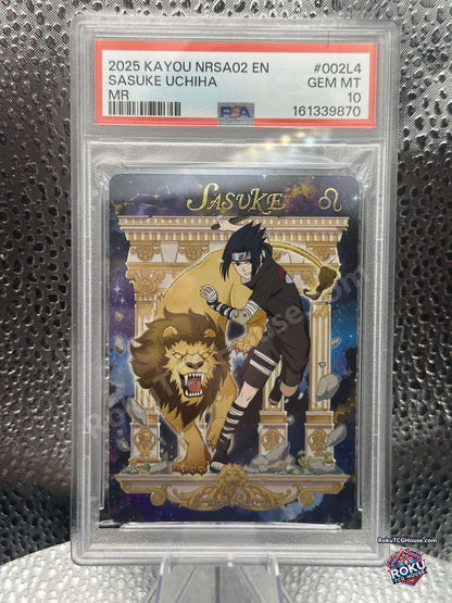 Sasuke Uchiha NRSA02-MR-002L4 Kayou Naruto Series 2 PSA 10 front