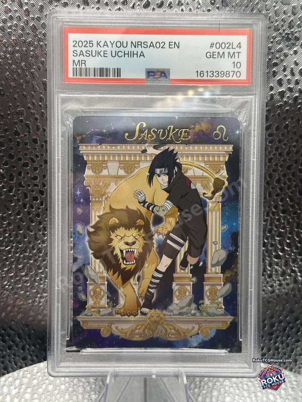 Sasuke Uchiha NRSA02-MR-002L4 Kayou Naruto Series 2 PSA 10 front