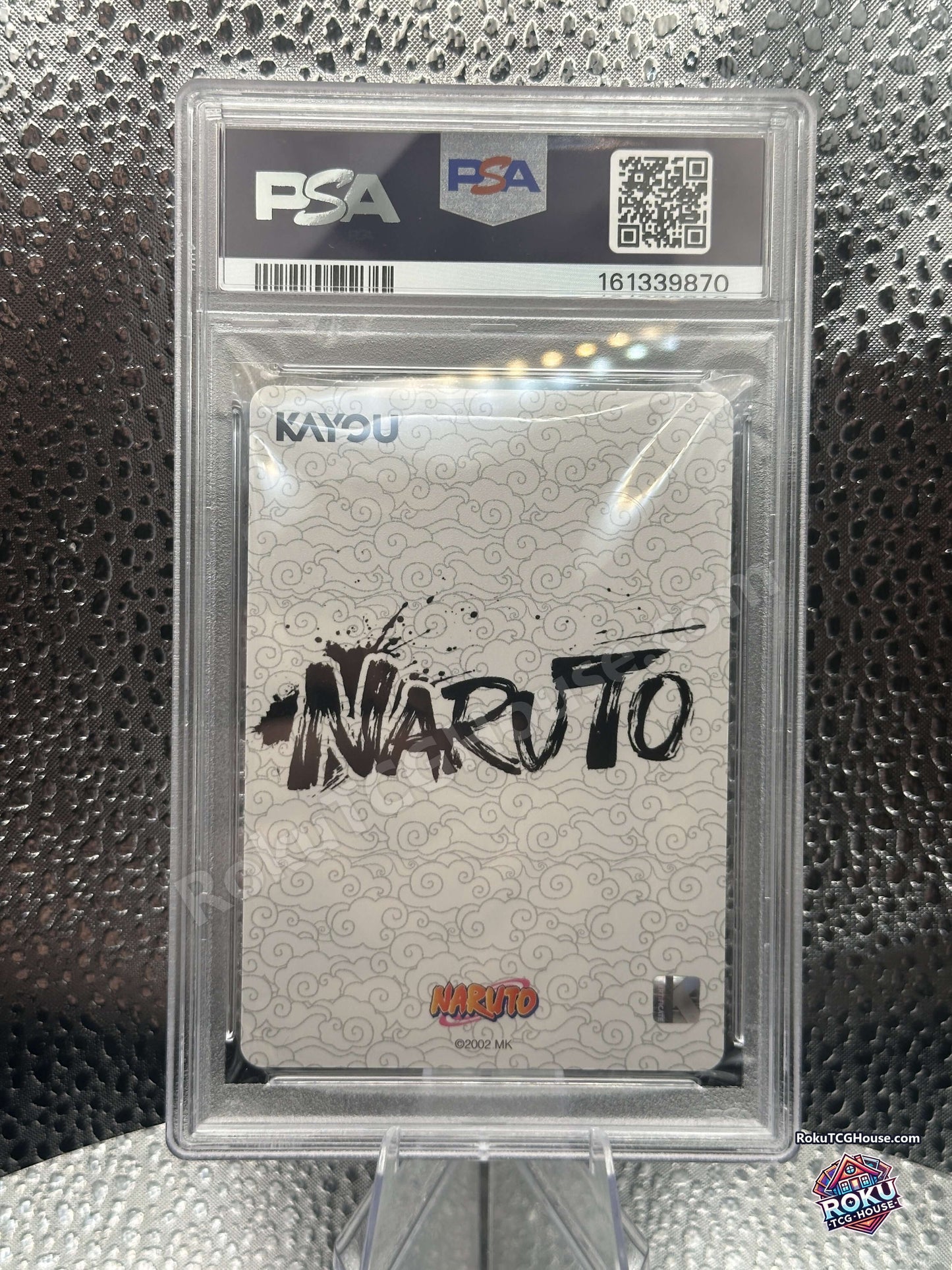 Sasuke Uchiha PSA 10 slab back, cert 161339870