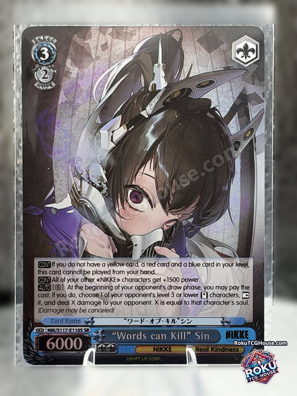 "Words can Kill" Sin SR NIK/S117-E110S - front photo - RokuTCGHouse