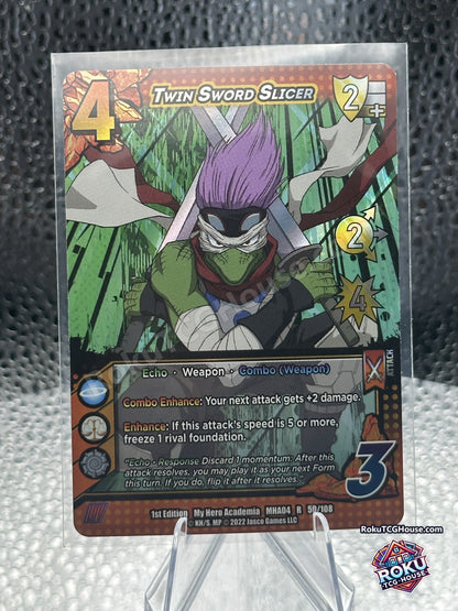 Twin Sword Slicer 050/108 UniVersus My Hero Academia League of Villains card front, Near Mint