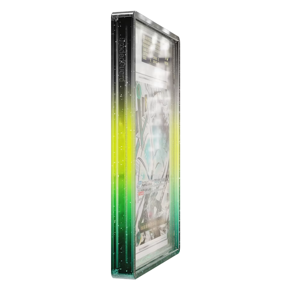 Limited Edition Graded Guard Vortex BGS, side profile showing the glitter gradient edge