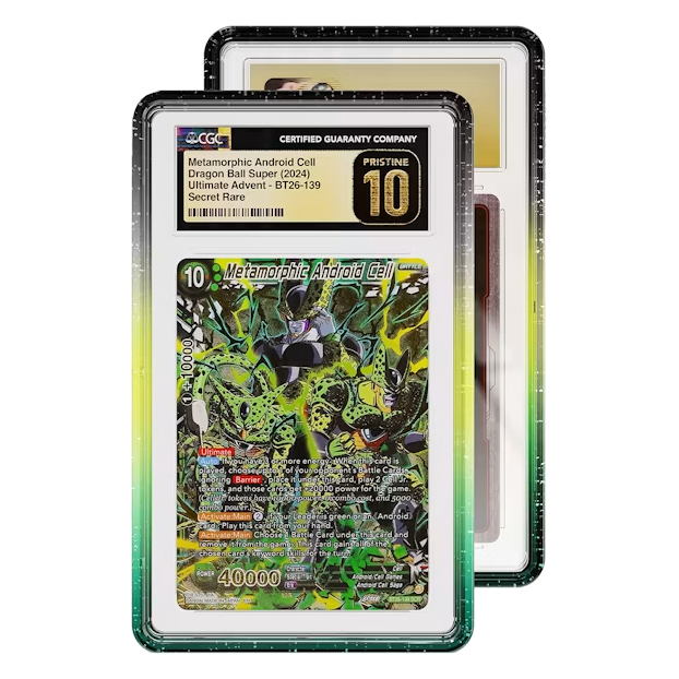 Two Limited Edition Graded Guard Vortex CGC cases, front and back