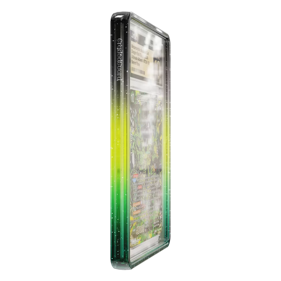 Limited Edition Graded Guard Vortex CGC, side profile showing the glitter gradient edge