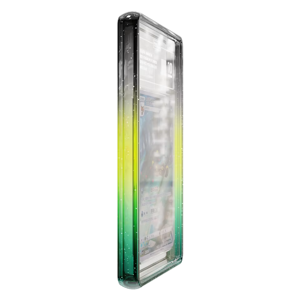Limited Edition Graded Guard Vortex TAG, side profile showing the glitter gradient edge