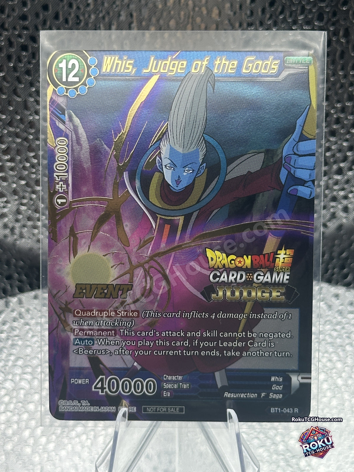 Whis, Judge of the Gods (BT1-043) - Judge Pack Vol.14, front